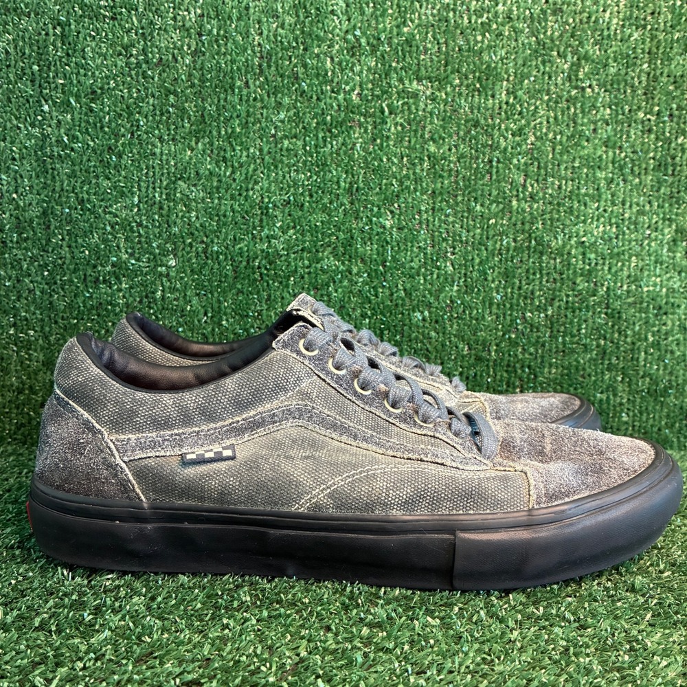 Vans x Quasi Skateboards Old Skool Acid Wash Distressed Sneakers Grey Mens Sz 11
